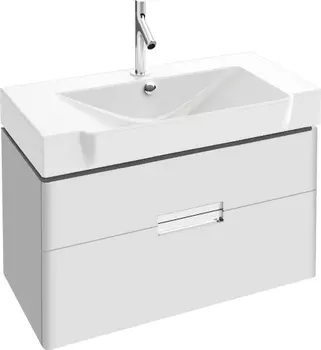 Тумба с раковиной Jacob Delafon Reve 80 белая, 2 ящика
