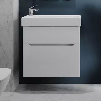 Тумба с раковиной Jorno Folk 65, подвесная, белая