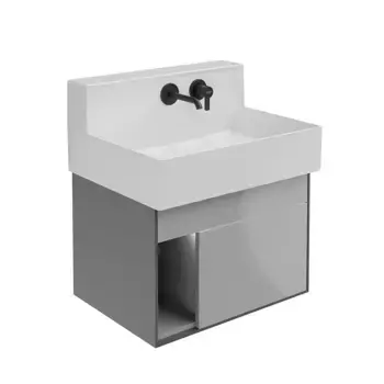 Тумба с раковиной Kerama Marazzi Plaza Logica M 65 2 ящика серая