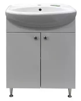 Тумба с раковиной Loranto Моника 55 напольная белая