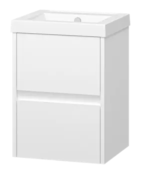 Тумба с раковиной Misty Алиса 40 белая глянцевая