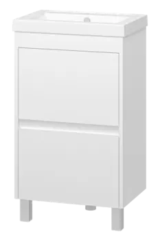 Тумба с раковиной Misty Алиса 50 белая глянцевая