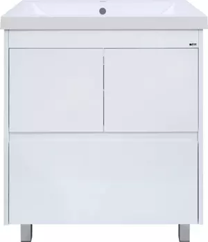 Тумба с раковиной Misty Алиса 58 белая глянцевая