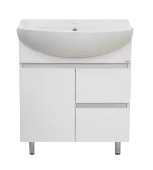 Тумба с раковиной Misty Амур 70 белая матовая