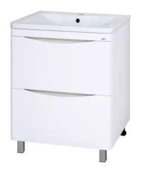 Тумба с раковиной Misty Атлантик 80 напольная белая