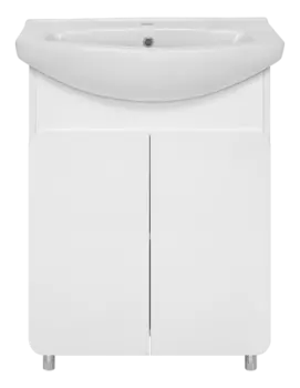 Тумба с раковиной Misty Чегет 65 белая глянцевая