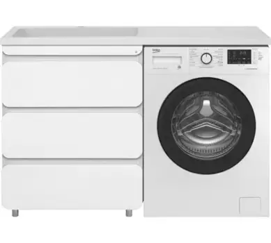 Тумба с раковиной Misty Чегет 70 левая белая матовая