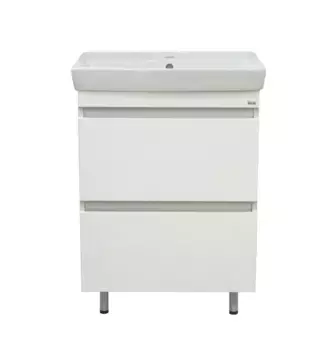 Тумба с раковиной Misty Енисей 50 белая матовая