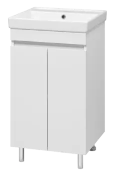 Тумба с раковиной Misty Енисей 50 белая глянцевая