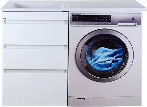 Тумба с раковиной Misty Фостер 120 напольная, под стиральную машину