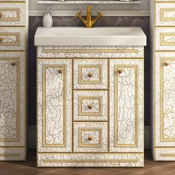 Тумба с раковиной Misty Fresko 75 белая краколет