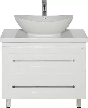 Тумба с раковиной Misty Гамма 80 напольная, белая