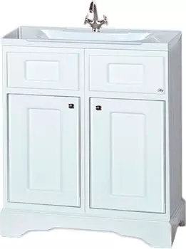 Тумба с раковиной Misty Герда 80 белая эмаль