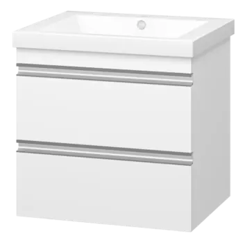 Тумба с раковиной Misty Ингрид 60 белая глянцевая