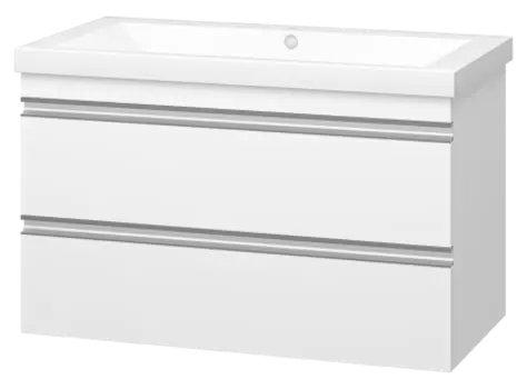 Тумба с раковиной Misty Ингрид 90 белая глянцевая