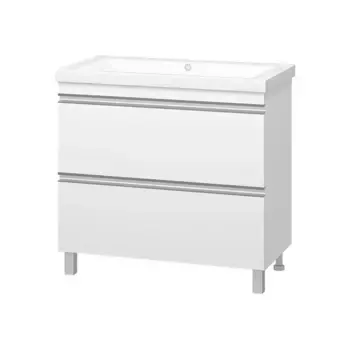 Тумба с раковиной Misty Ингрид 90 белая глянцевая