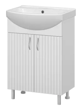 Тумба с раковиной Misty Изео 60 белый глянцевый