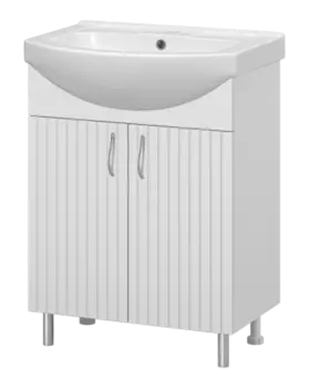 Тумба с раковиной Misty Изео 65 белый глянцевый