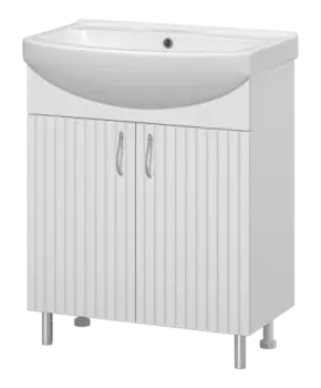 Тумба с раковиной Misty Изео 70 белый глянцевый