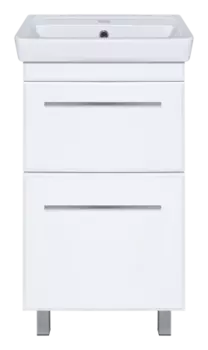 Тумба с раковиной Misty Элен 50 белая глянцевая