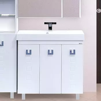 Тумба с раковиной Misty Эллада 90 белая