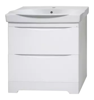 Тумба с раковиной Misty Элвис 80 белая глянцевая