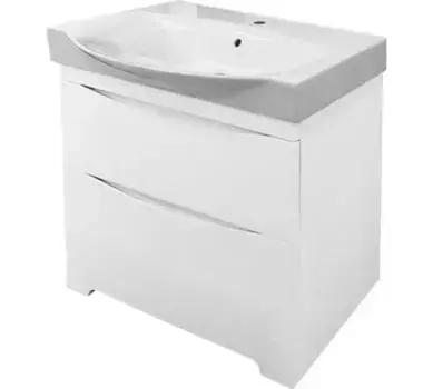 Тумба с раковиной Misty Элвис 85 белая матовая