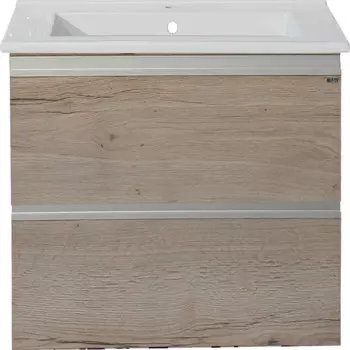 Тумба с раковиной Misty Кантри 65 дуб галифакс белый