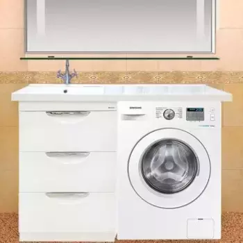 Тумба с раковиной Misty Куба 60 правая белая глянцевая