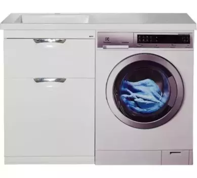 Тумба с раковиной Misty Куба 60 правая белая матовая