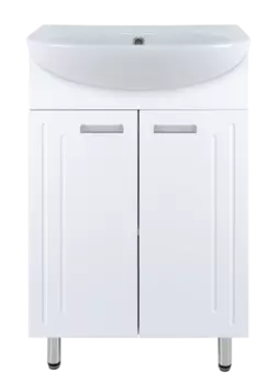 Тумба с раковиной Misty Лондон 50 белая глянцевая