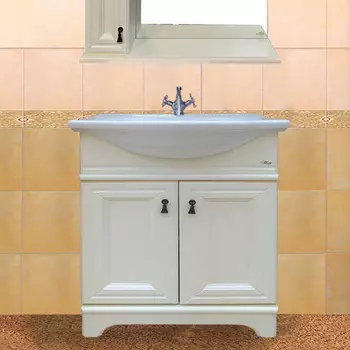 Тумба с раковиной Misty Лувр 65 бежевая, слоновая кость