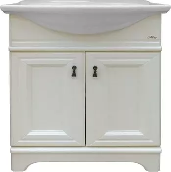 Тумба с раковиной Misty Лувр 75 слоновая кость