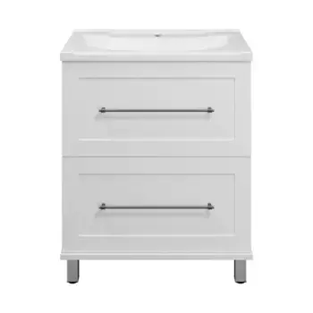 Тумба с раковиной Misty Марта 60 белая глянцевая