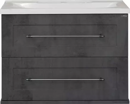 Тумба с раковиной Misty Марта 70 подвесная, темный бетон