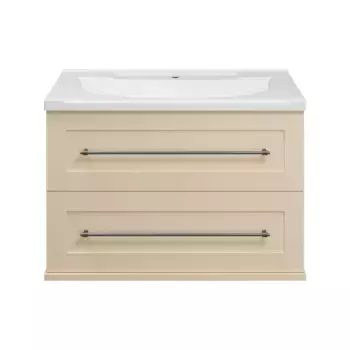 Тумба с раковиной Misty Марта 80 бежевая матовая