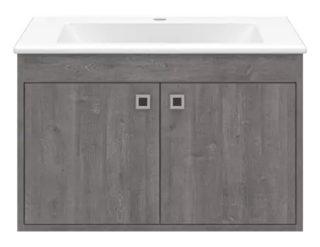 Тумба с раковиной Misty Пайн 70 серая матовая