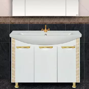 Тумба с раковиной Misty Престиж 80 золотая патина