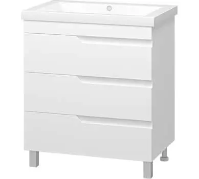 Тумба с раковиной Misty Софт 75 белая матовая