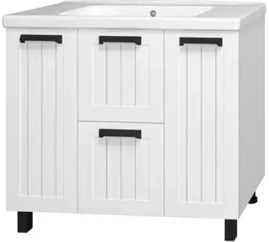 Тумба с раковиной Misty Спарта 100 белая матовая