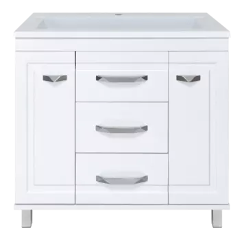 Тумба с раковиной Misty Терра 90 белая глянцевая