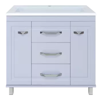 Тумба с раковиной Misty Терра 90 серая глянцевая