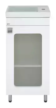 Тумба с раковиной Misty Урал 40 белая глянцевая