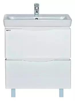 Тумба с раковиной Misty Венера 80 белая глянцевая