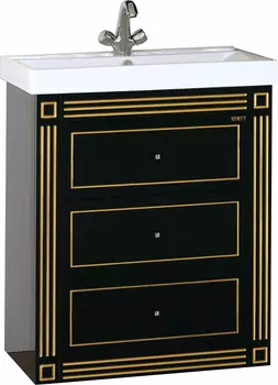 Тумба с раковиной Misty Venezia 75 черная патина