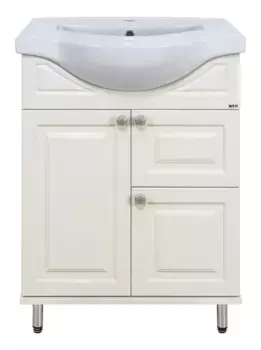 Тумба с раковиной Misty Жардин 65 бежевая матовая