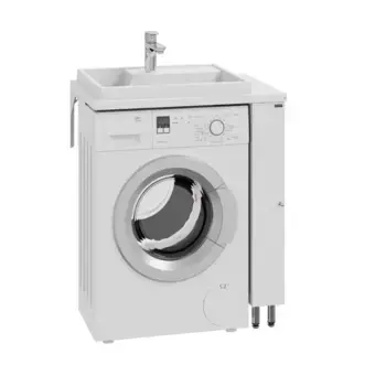 Тумба с раковиной над стиральной машиной Санта Луна 13 белый