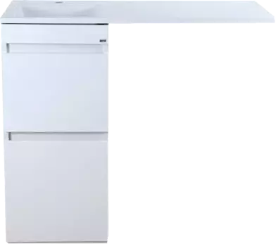 Тумба с раковиной напольная Misty Фостер 40 L под стиральную машину, с ящиками белый