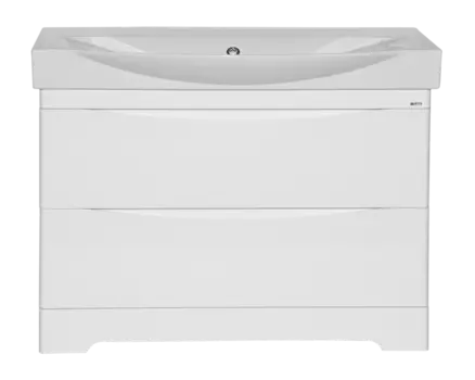 Тумба с раковиной напольная Misty Элвис 105 белая матовая
