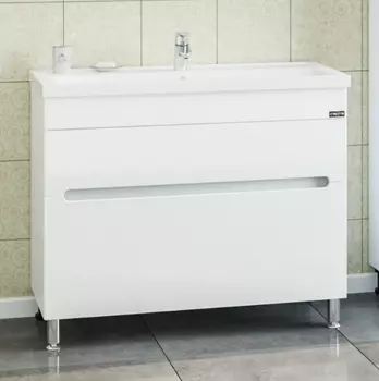 Тумба с раковиной напольная Санта Лондон 100 белый